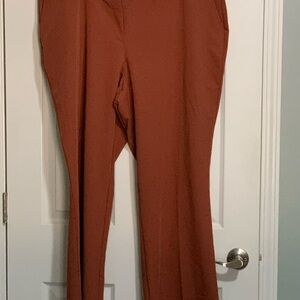Worthington Rust-Orange Straight-Leg Trousers